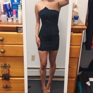 Black Structured Bustier Top